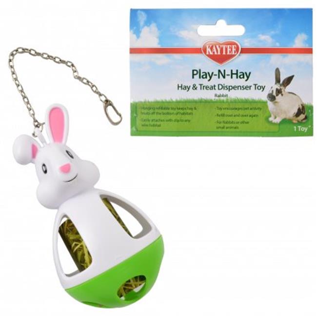 Kaytee 100533433 Play-N-Hay Hay and Treat Dispenser Rabbit Toy