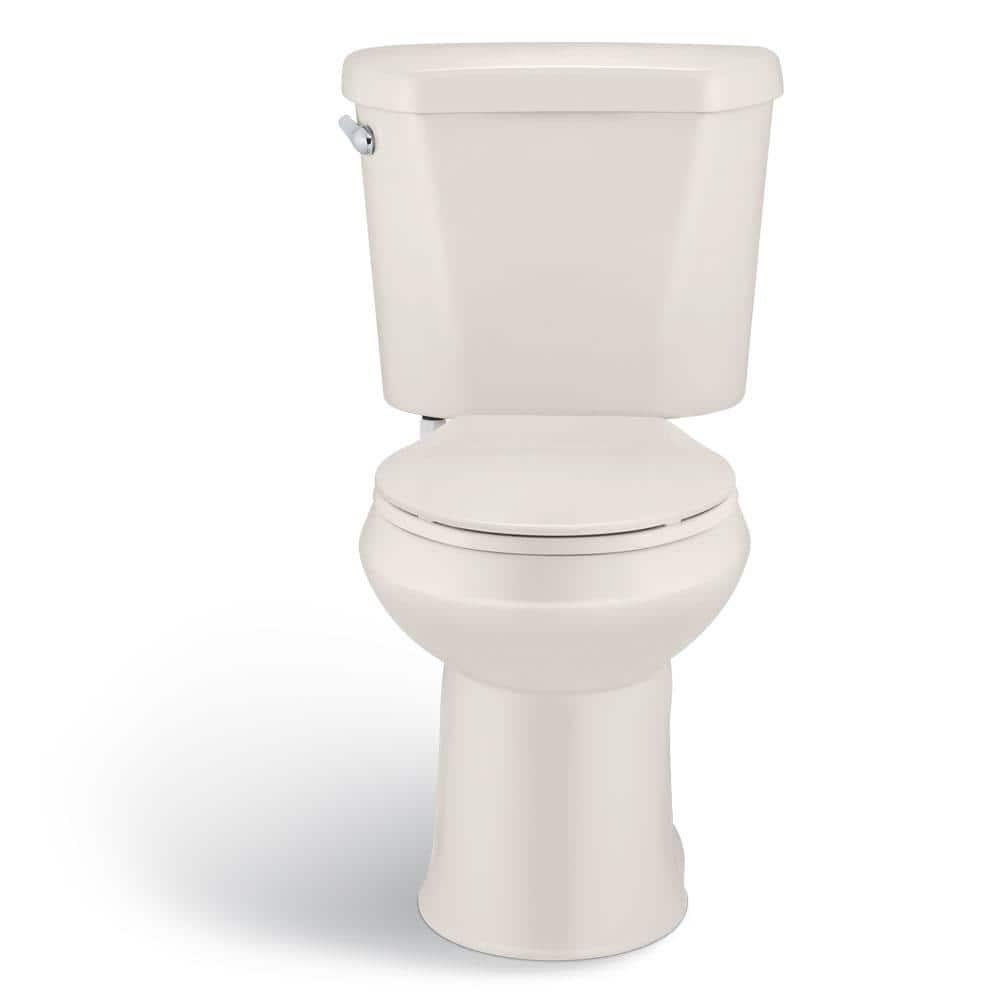 Glacier Bay 2piece 128 GPF High Efficiency Single Flush Elongated Toilet in Biscuit