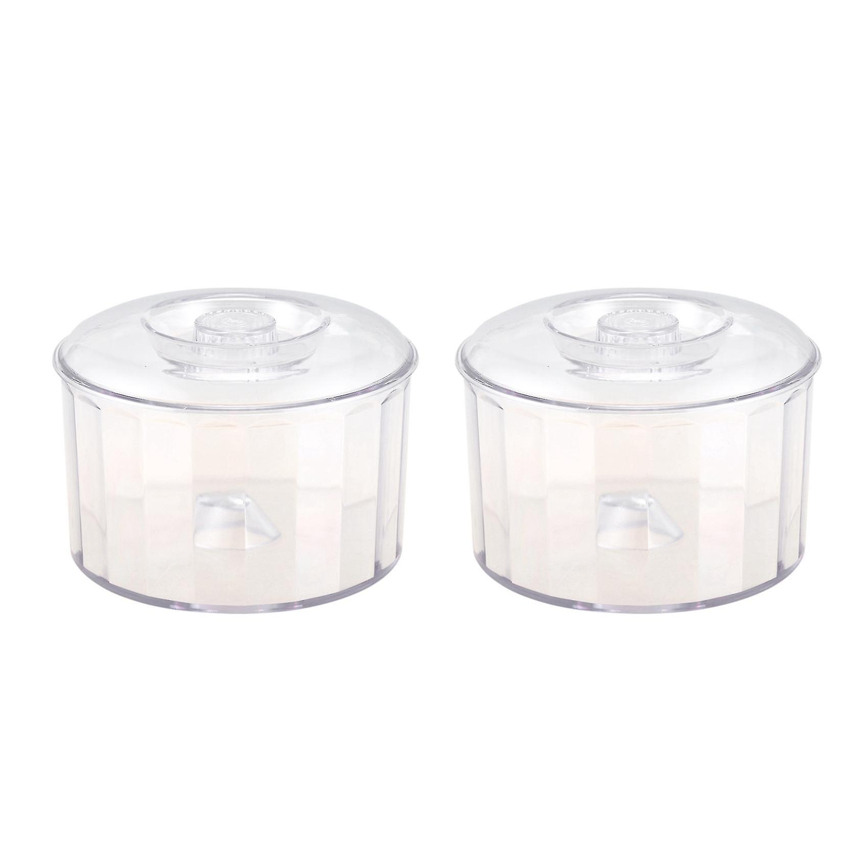 2x Kt-185 Magnetic Clear Tumbler/bucket， Barrel Polishing Bucket Drums， Jewelry Tool