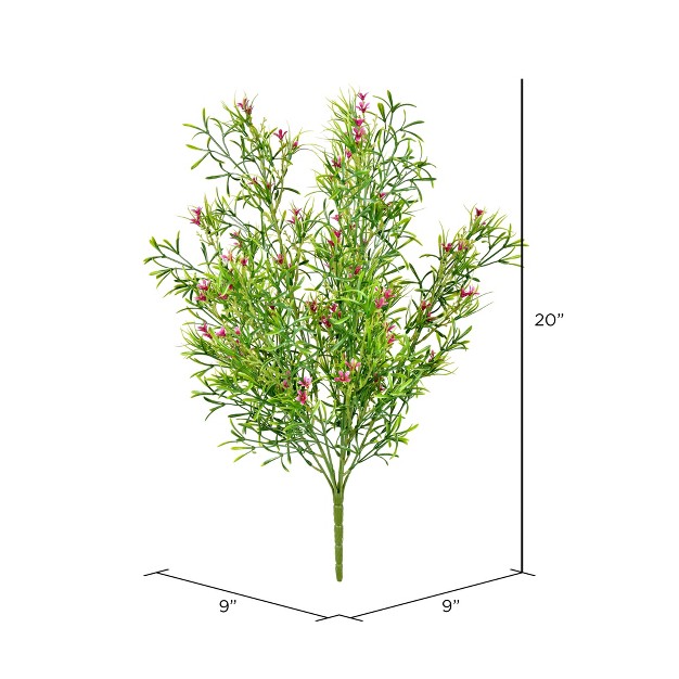 Artificial Uv Coated Pink Woodruff Bush