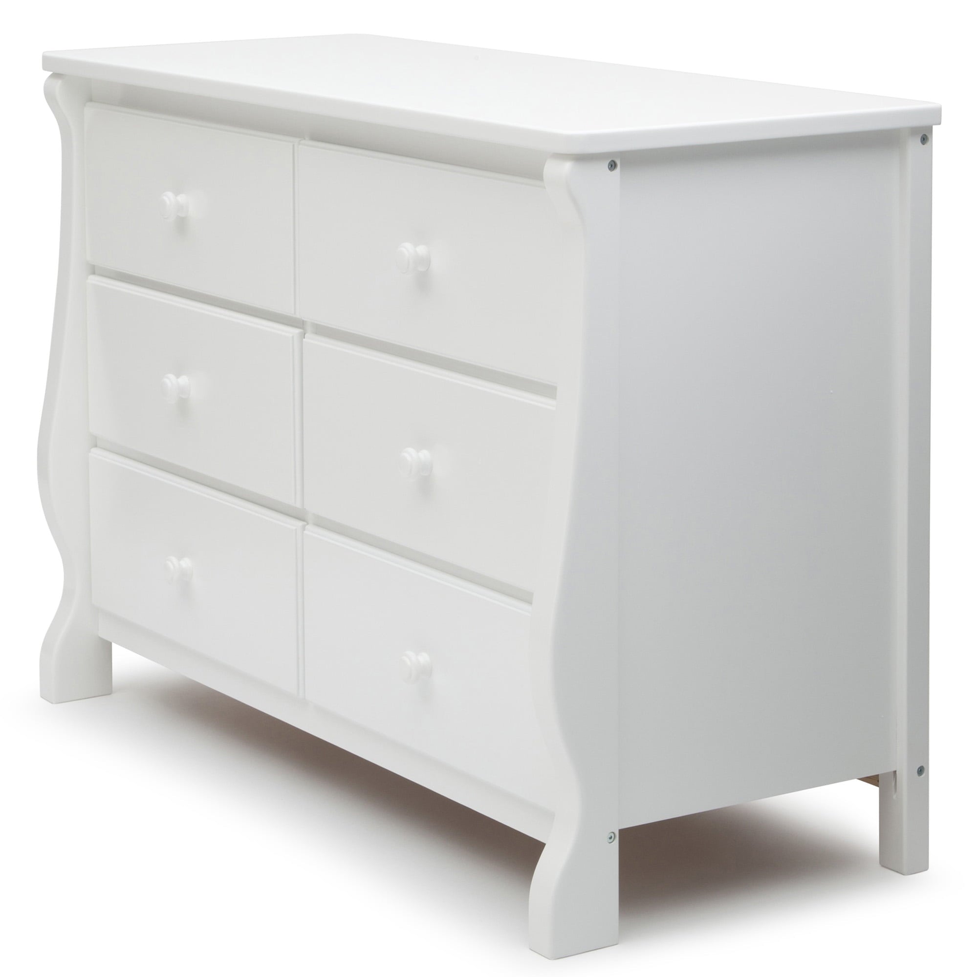 Delta Children 6 Drawer Dresser, White