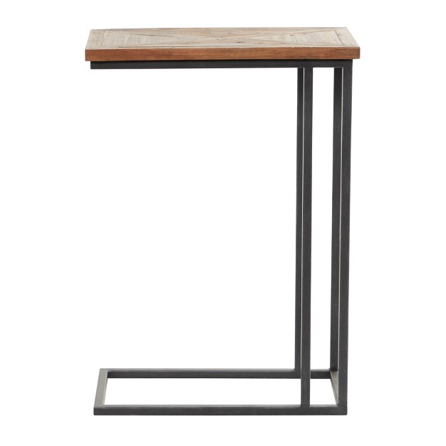 Rustic Metal Accent C table Brown Olivia amp May