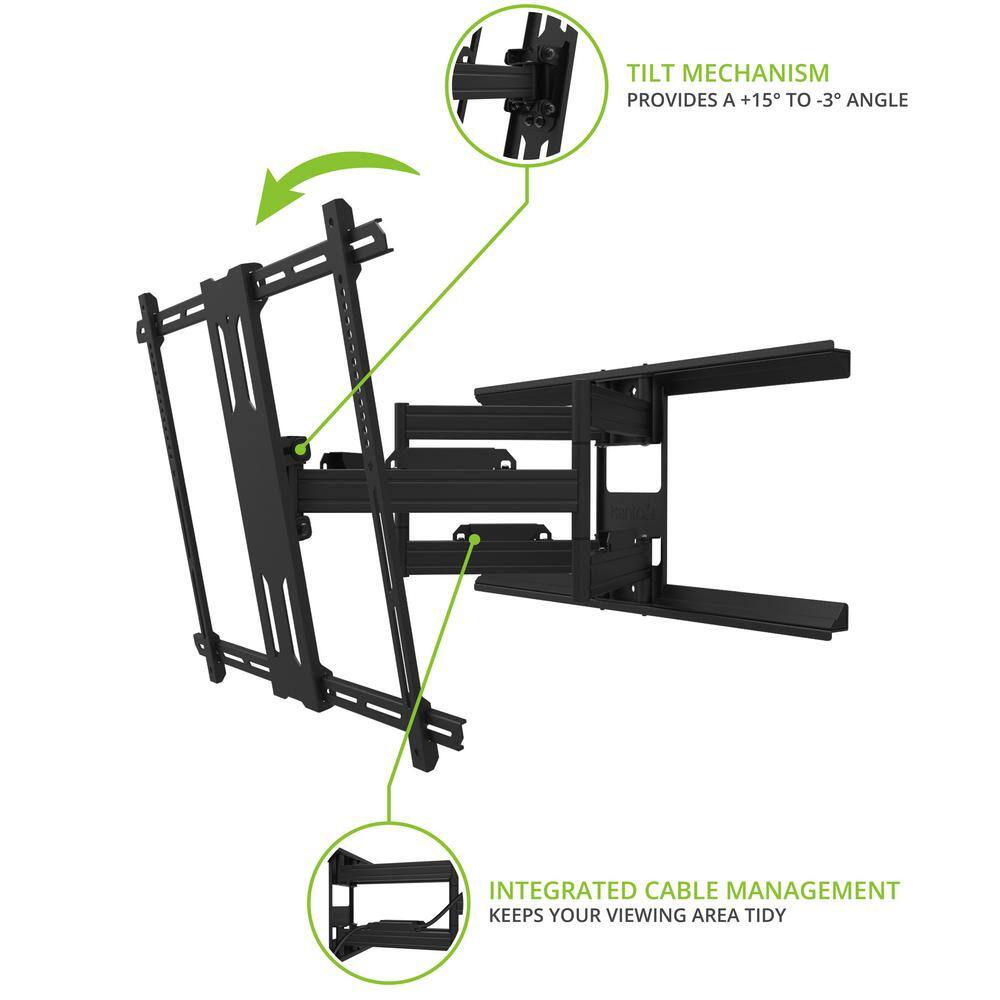 KANTO Full Motion TV Wall Mount with 31 in. Extension for 42 in. - 100 in. TVs UL Certified PDX700