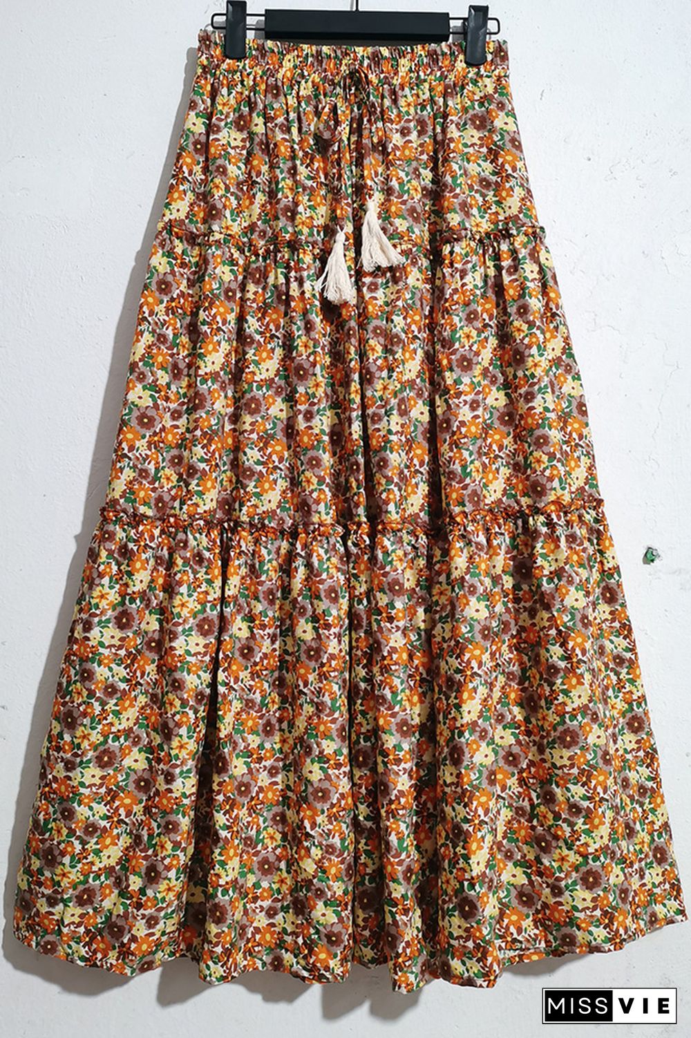 High Waist Tiered FLoral Skirt Dress