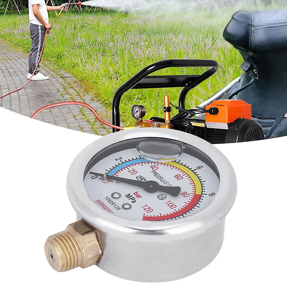 Oilimmersed Fit For 30 / 40 / 60 Type Pump G1/4 Pressure Gauge Dn8 Agricultural Supplies