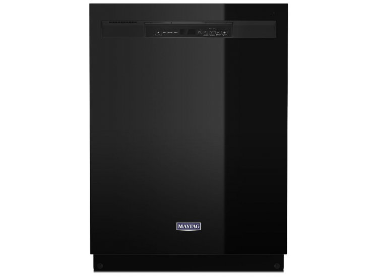 Maytag Black Dishwasher With Stainless Steel Tub And Dual Power Filtration