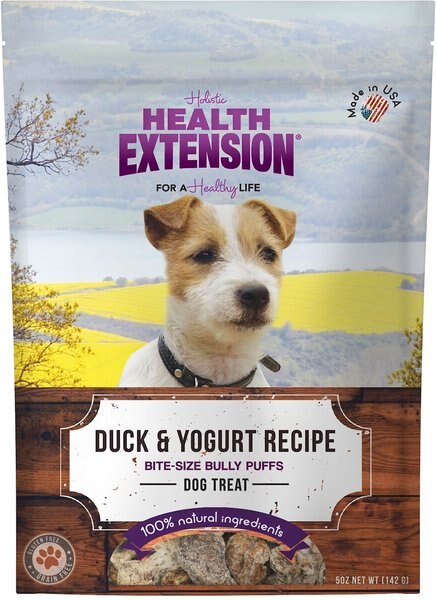 Health Extension Bully Puffs Grain-Free Duck and Yogurt Dog Treats