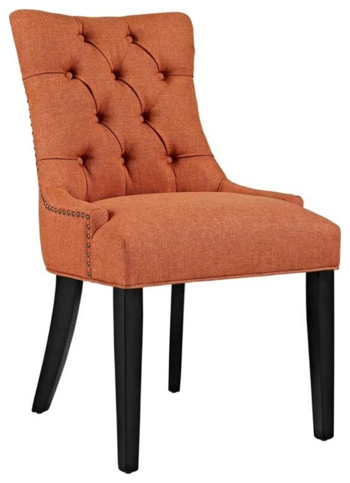 Regent Fabric Dining Chair Orange   Dining Chairs   by Dot  ampBo  Houzz