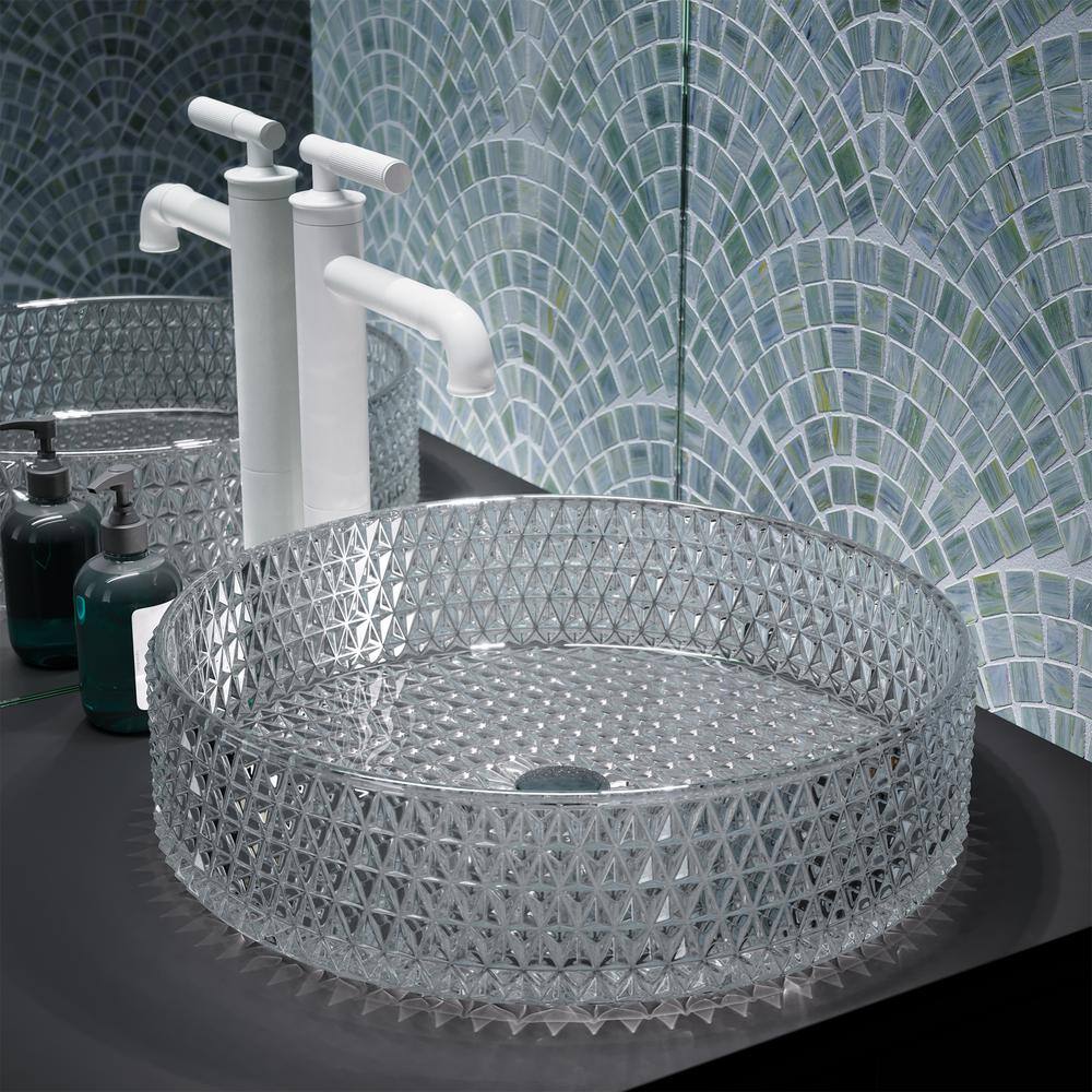 Swiss Madison Cache 15.75 in. Glass Round Vessel Sink SM-VS320