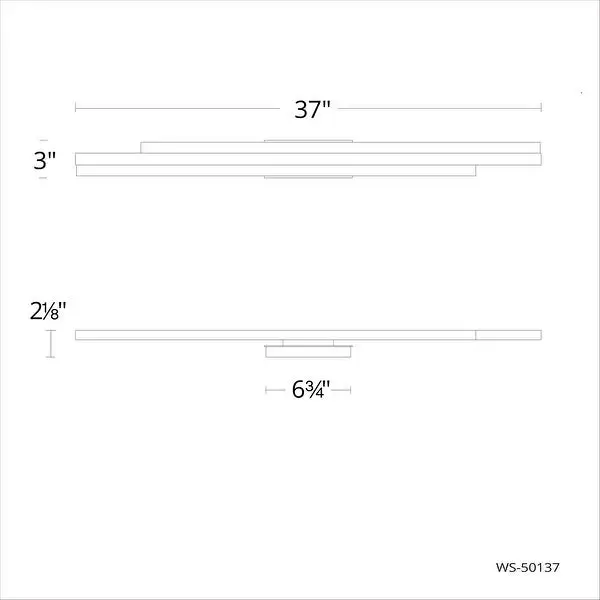 Tandem 27in LED Bath Vanity and Wall Light 3000K in Black