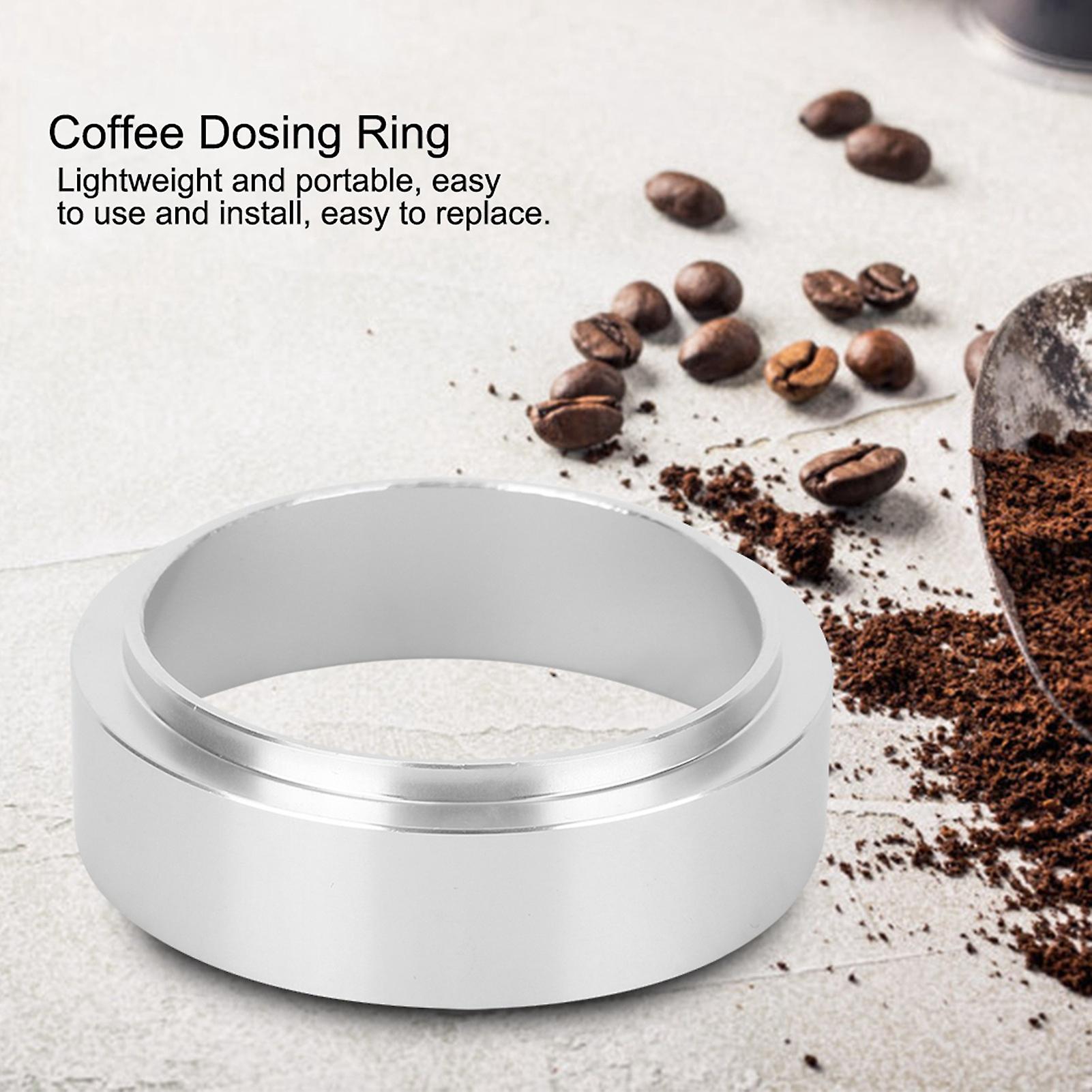 51mm Espresso Dosing Funnel， Aluminum Coffee Dosing Ring Espresso Powder Ring Replacement With Magnetic For Home， Cafe[51mm]