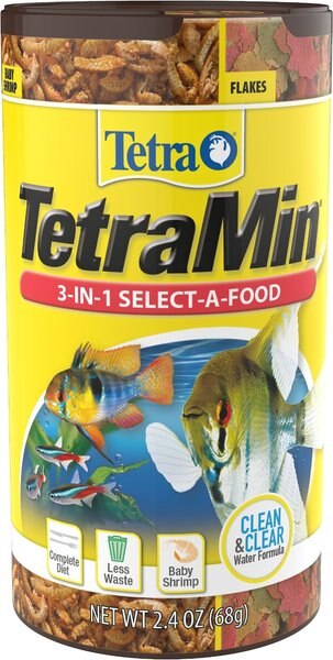 TetraMin 3 In 1 Flakes， Treats and Granules Fish Food