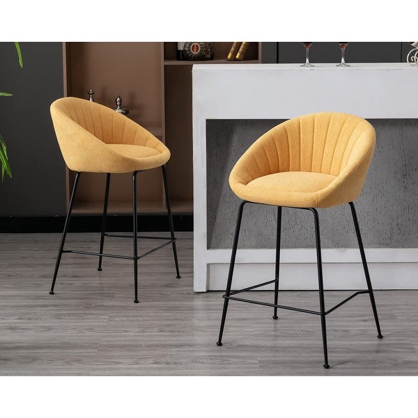 26 Inch Counter Height Chairs Bar Stools Set of 2 Modern Comfortable Counter Stool Island Chair with Back/Footrest - as picture