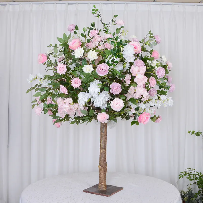 Hotel party outdoor indoor decoration rose artificial flowers tree artificial cherry blossom tree