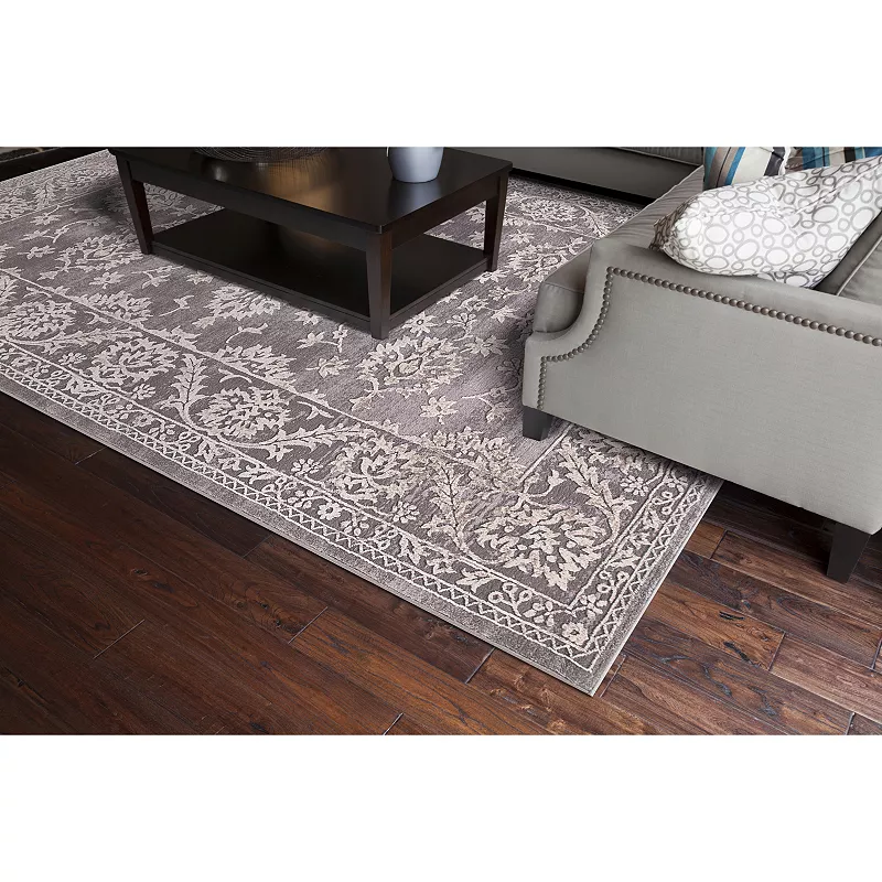 Concord Global Thema Anatolia Framed Floral Rug