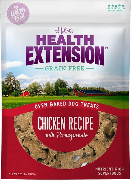 Health Extension Grain-Free Oven Baked Chicken Recipe with Pomegranate Dog Treats