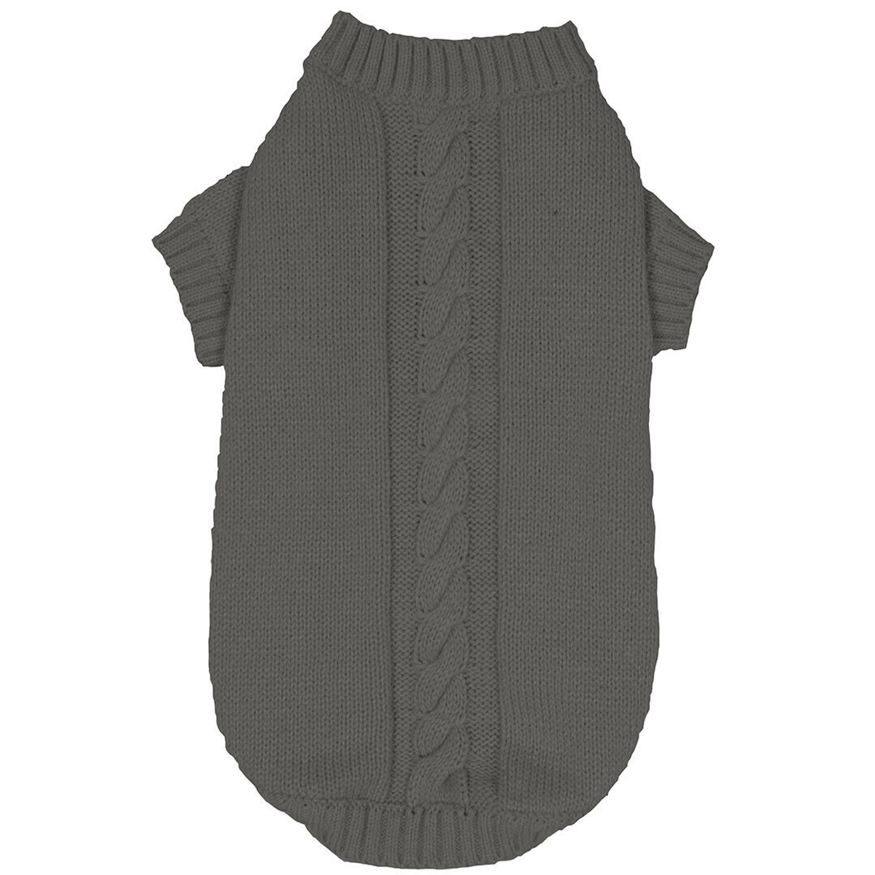 Banbury and Co Knitted Dog Jumper Grey Medium