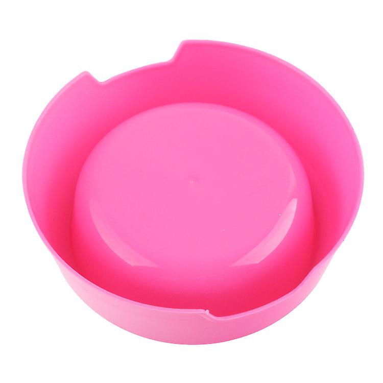 Pet Plastic Bowls Dog And Cat Supply Plastic Food Feeding Water Dish Bowl Feede-rose Red