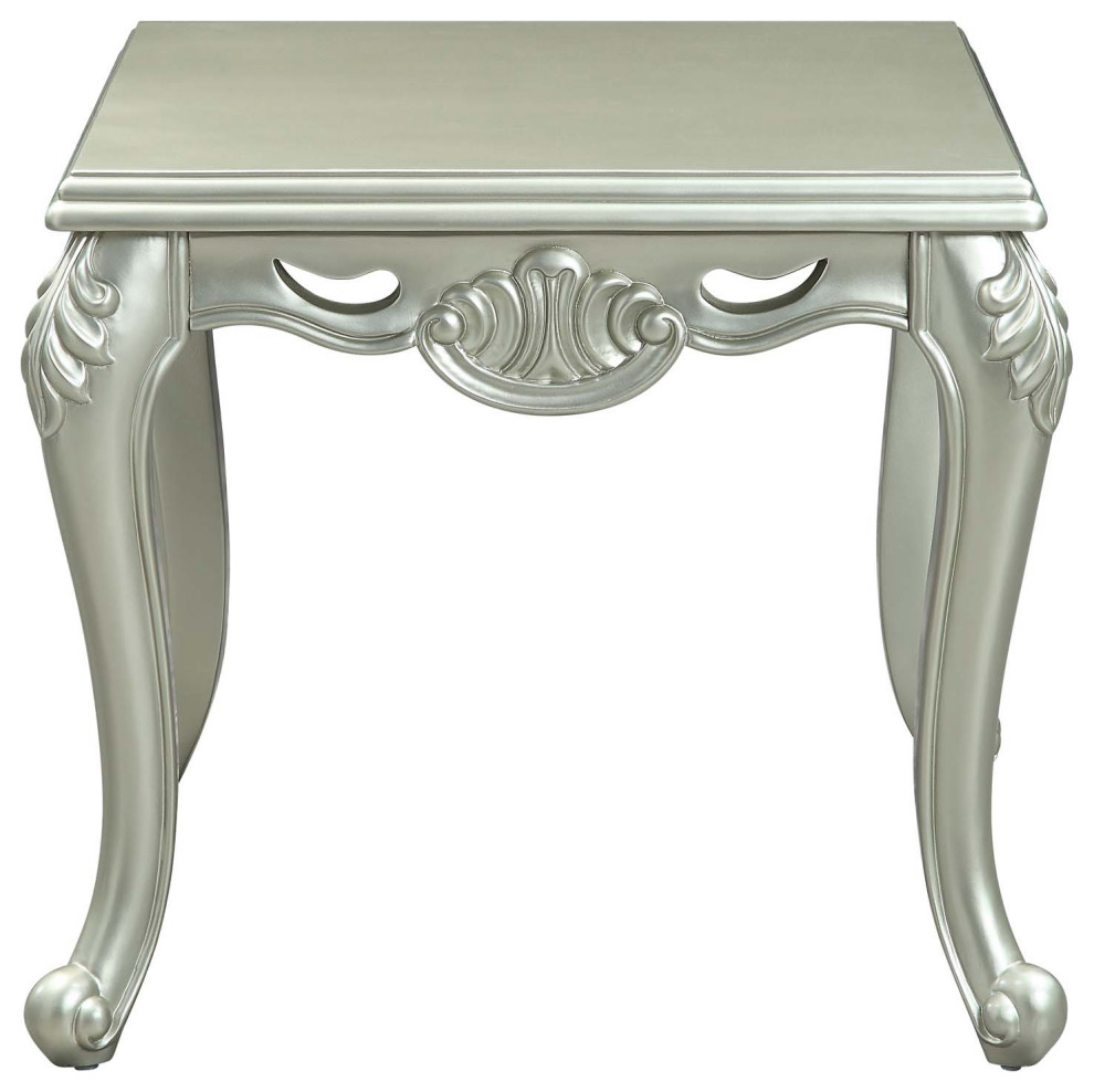 Wood Square End Table  Champagne   Victorian   Side Tables And End Tables   by Simple Relax  Houzz