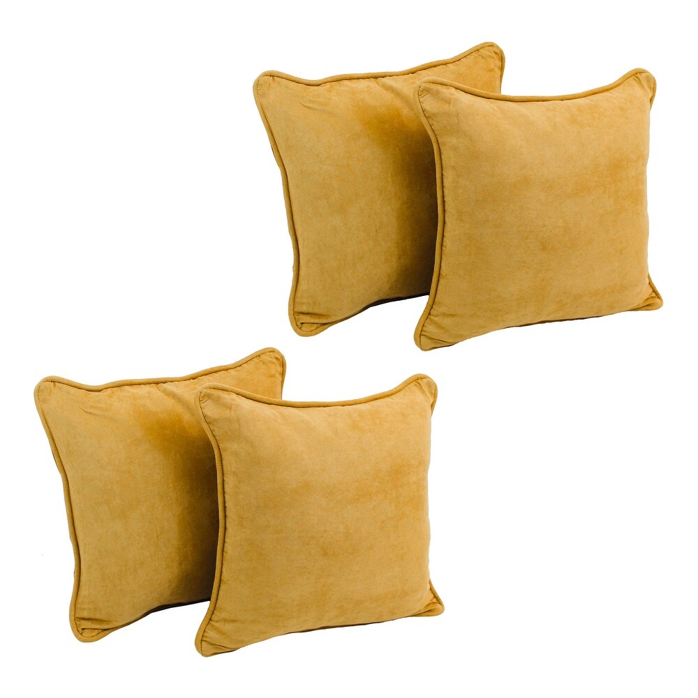 Blazing Needles 18 Inch Microsuede Throw Pillows (Set of 4)