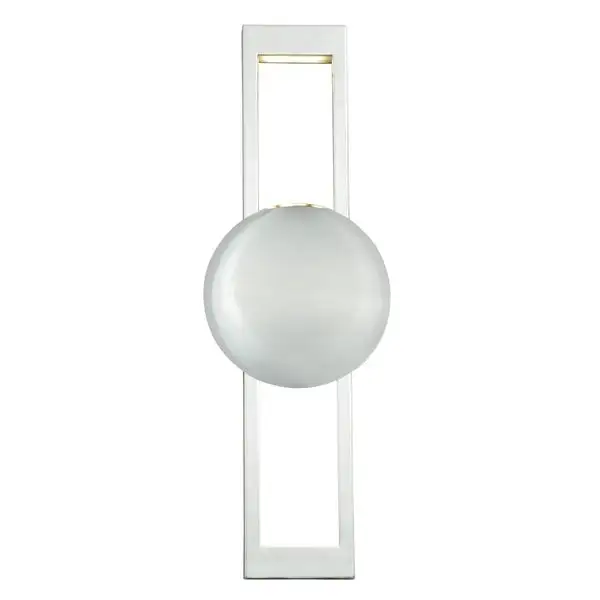 Aline 1 Light LED Polished Nickel Contemporary Flush Wall Sconce - 6-in. W x 18-in. H x 2.5-in. D