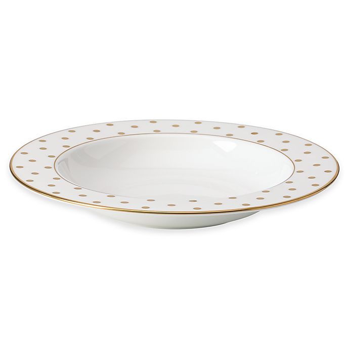 Kate Spade New York Larabee Road Gold Pasta Bowl， 1.00 LB， Metallic Pasta/Soup Bowl