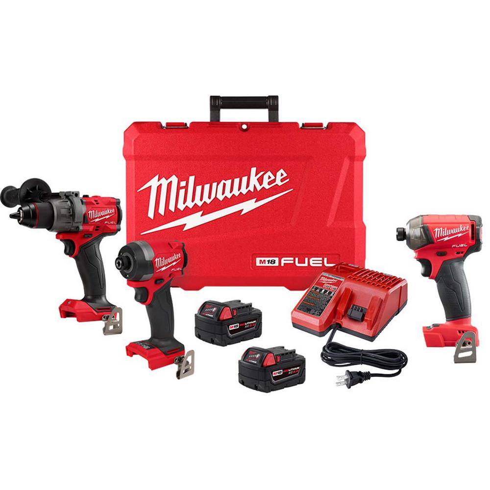 MW M18 FUEL 18-Volt Lithium-Ion Brushless Cordless Hammer Drill and Impact Driver Combo Kit (2-Tool) with SURGE Impact 3697-22-2760-20