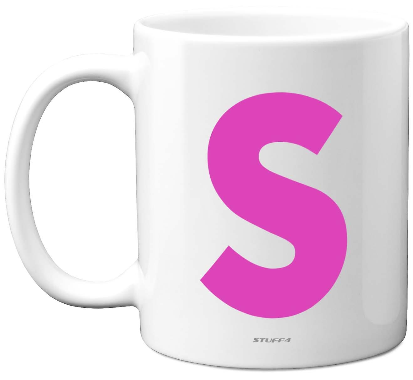 Personalised Initial Pink S Mug Gifts Him Her Fathers Mothers Day Birthday Xmas 11oz Premium Cup