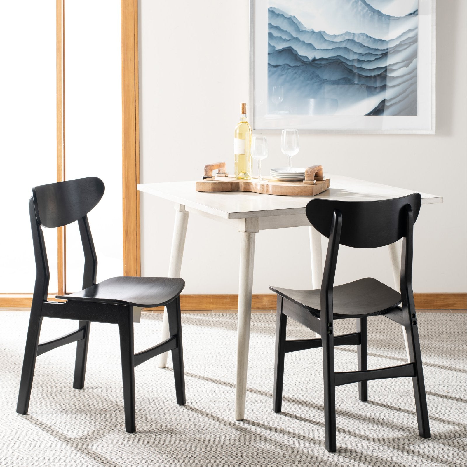 Safavieh Lucca Retro Farmhouse Dining Chair， Set of 2