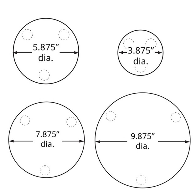 Azar Displays 4 piece Acrylic Small Round Riser Set