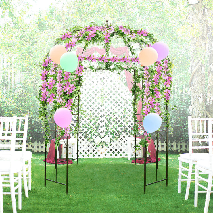 8.4 x 7 ft French Style Birdcage Shape Heavy Duty Gazebo, Pergola Pavilion Arch Arbor Arbour Plants Stand Rack for Wedding Outdoor Garden Lawn Backyard Patio,Climbing Vines,Roses