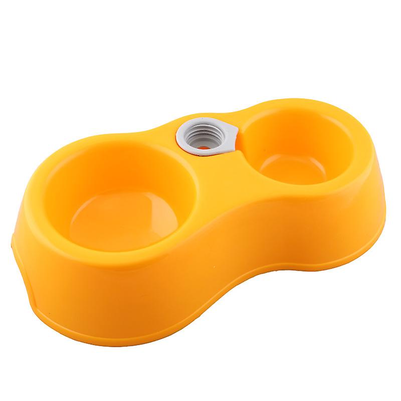 Miman Plastic Puppy Pet Drinkers Automatic Water Feeder Dispenser Food Dish Bowl Pet Dog Cat Drinking Water For Pet Dog Cat Orange