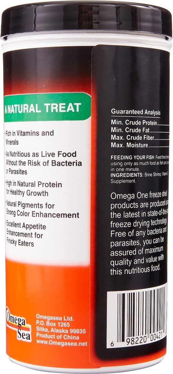 Omega One Freeze-Dried Brine Shrimp Freshwater and Marine Fish Treat