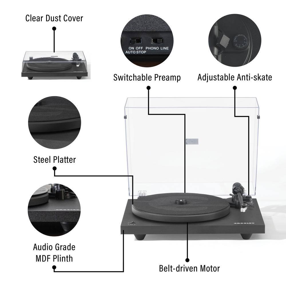 Crosley Turntable in Black C6B-BK