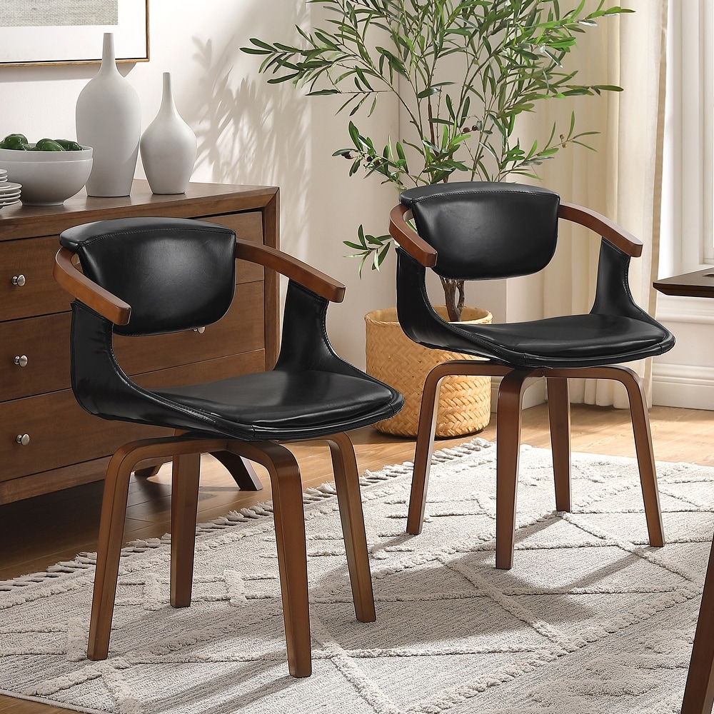 Art Leon Mid century Modern Swivel Dining Chair (Set of 2)