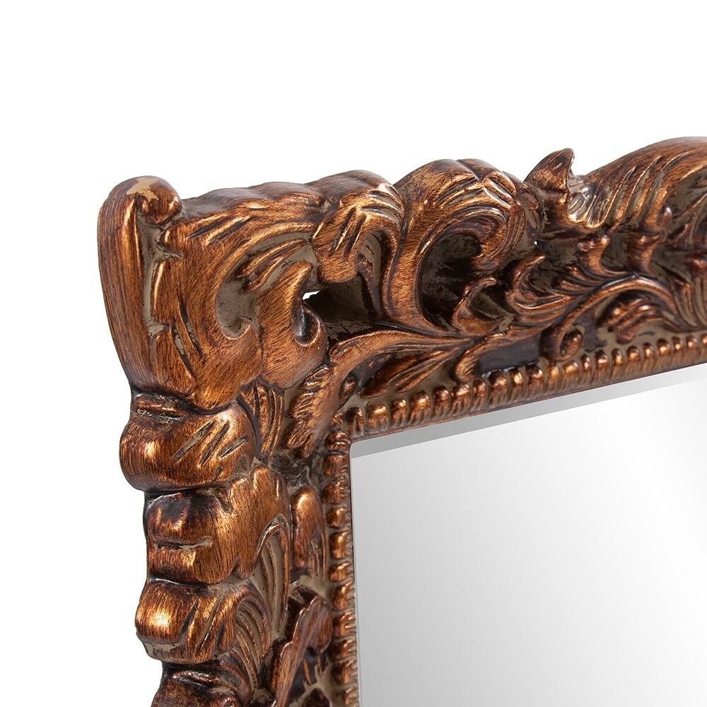 an Andrews Antique Gold Framed Beveled Barcelona Wall Mirror   46 inches by 32 inches