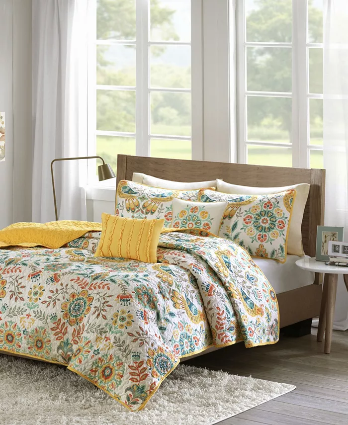 Intelligent Design Nina Floral 4-Pc. Quilt Set， Twin Twin XL