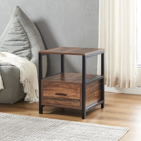 22'' Tall Frame End Table with Drawer