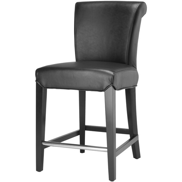 Safavieh Seth Black Faux Leather 23-inch Counter Stool - 18.7