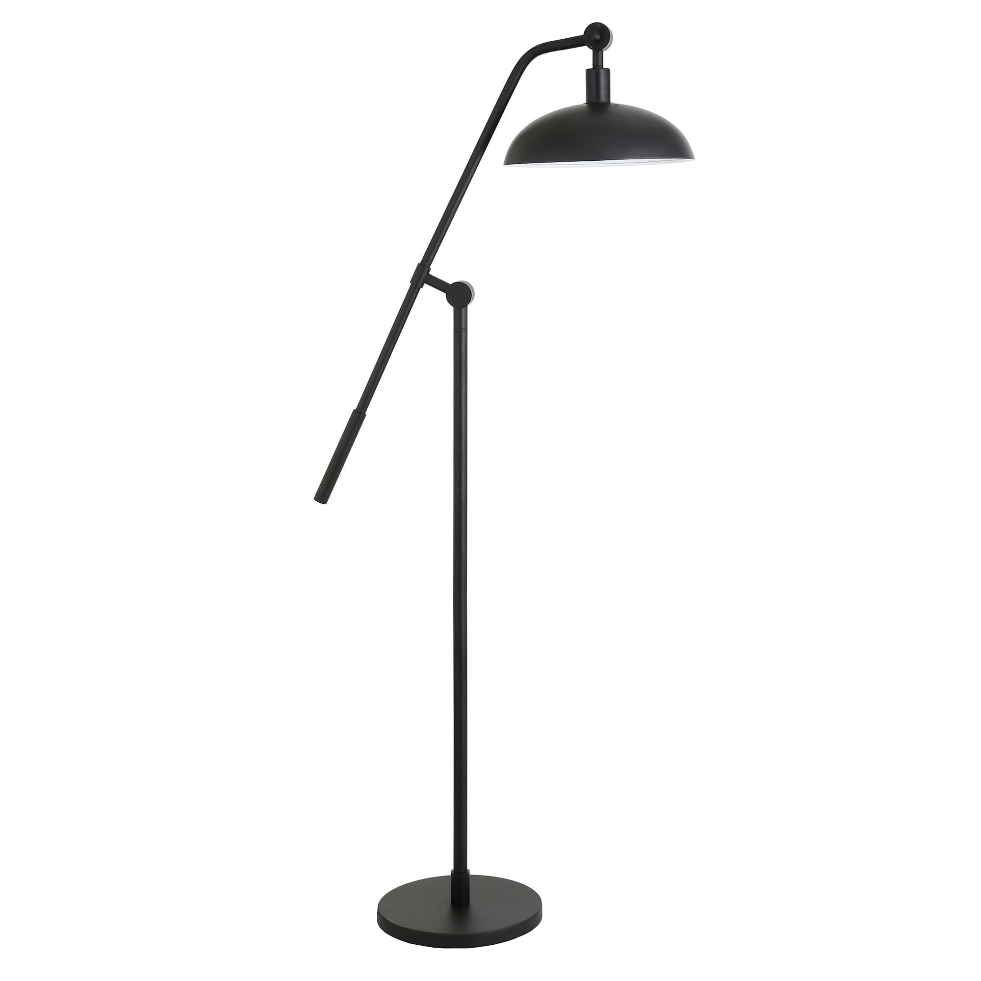 Evelyn&Zoe Blackened Bronze Floor Lamp with Boom Arm