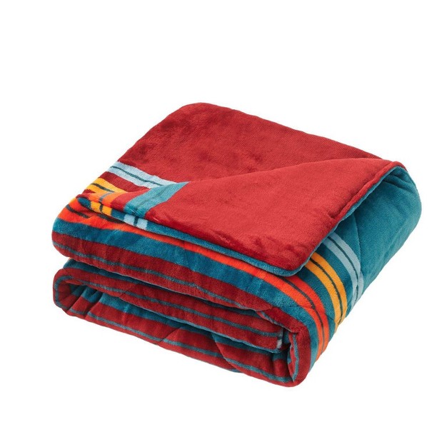 Diamond Quilted Velvet Throw Blanket Mantolok