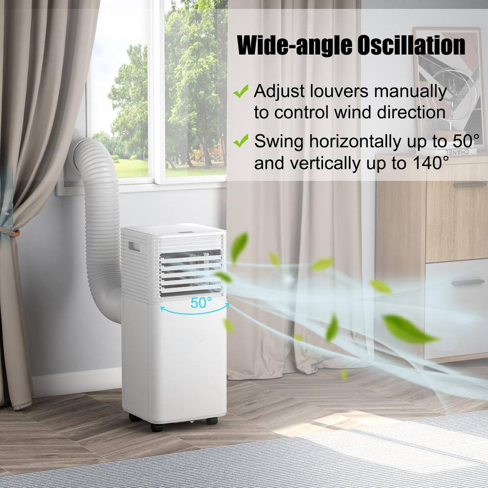 Costway 8000 BTU Portable Air Conditioner 3-in-1 Air Cooler wDehumidifier  Fan Mode in White FP10110US-WH