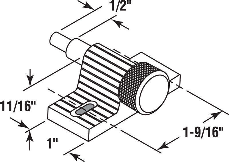 Prime-Line Metal Indoor Sliding Door Lock