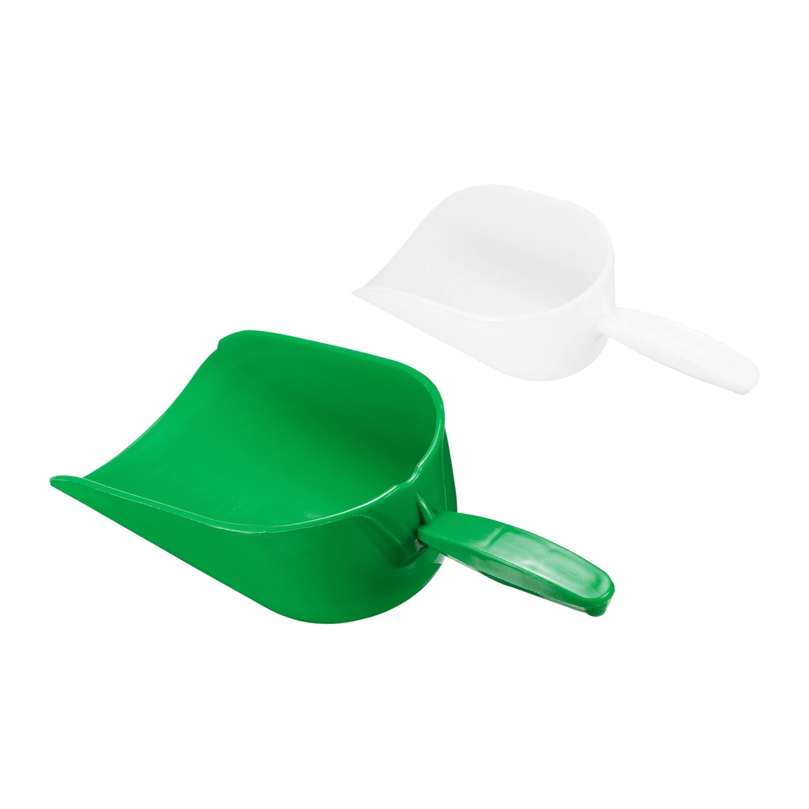 1 Set Hand Scoop PP Flour Flour Sugar Cereal Shovel Feed Supplies - White， Green