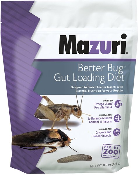 Mazuri Better Bug Gut Loading Feeder Insect Supplement， 8-oz bag