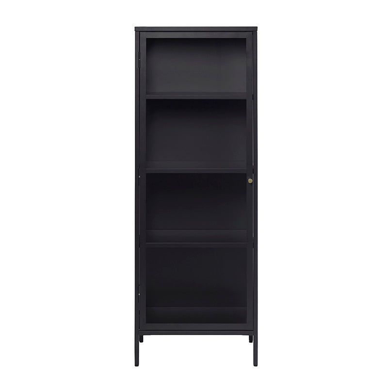 CARMEL Single Door Glass Display Cabinet 57x160cm - Black