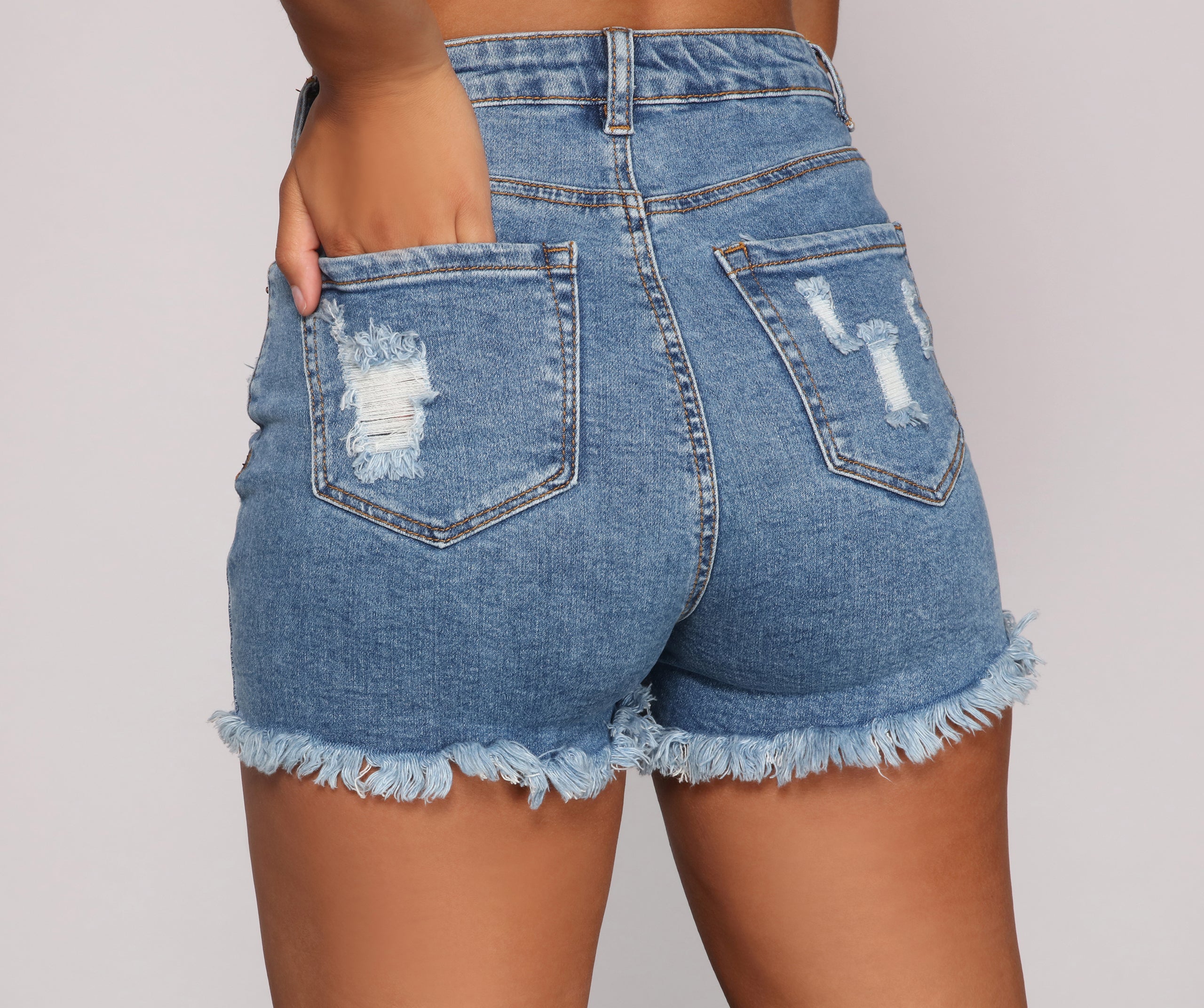 Distressed To Impress Cutoff Denim Shorts