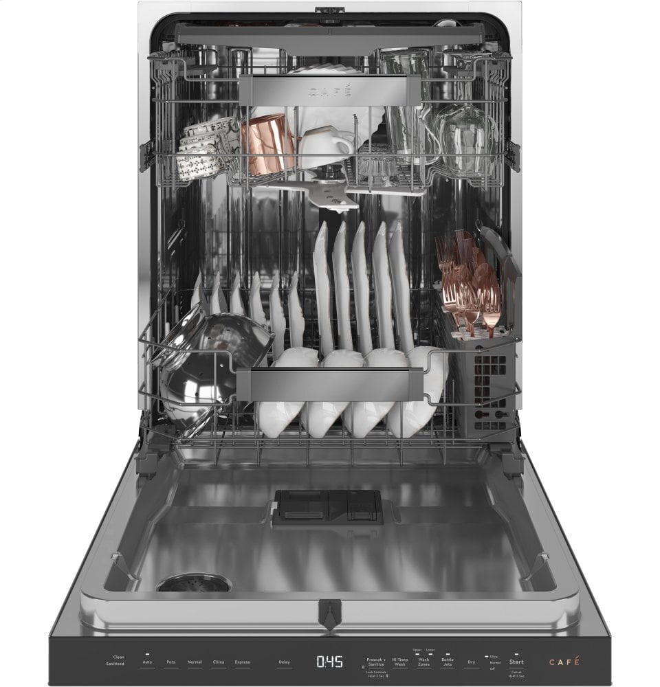 Cafe CDT805M5NS5 Café Stainless Steel Interior Dishwasher With Sanitize And Ultra Wash & Dry In Platinum Glass