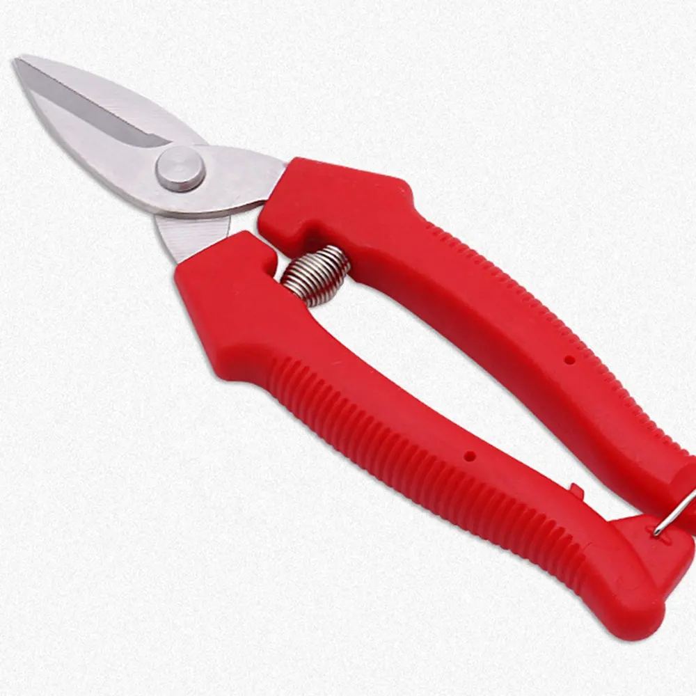 China Classic Red Garden Tools Pruner Cutting Steel Bypass Aluminum Metal Handle Hand Grape Tree Pruner Pruning Shears Scissors