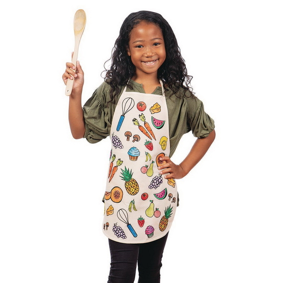 S S Worldwide Velvet Art Kid's Apron (Pack of 6)